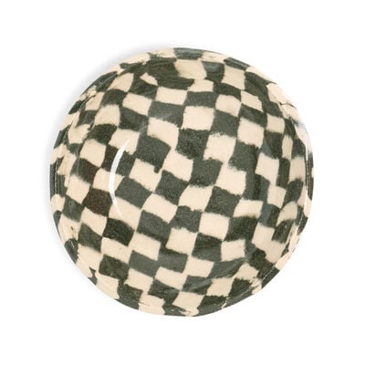 Black & white check dish