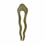 Wavy green hair pin