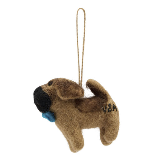 Rococo pug felt decoration