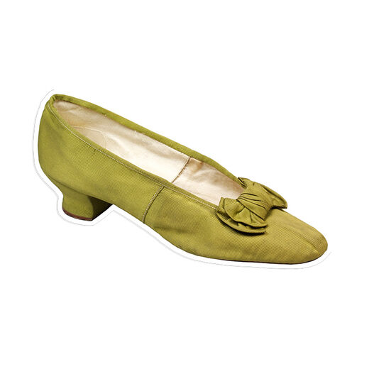 Green shoe pin badge