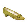 Green shoe pin badge