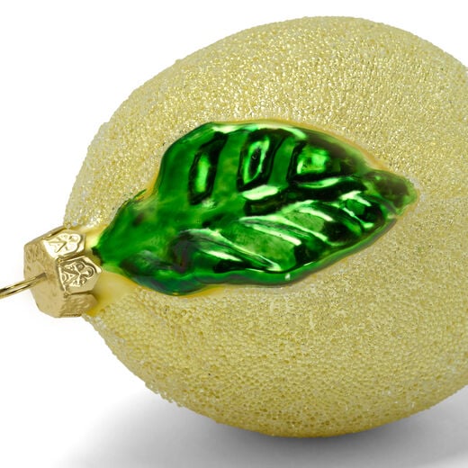 Glass lemon Christmas decoration