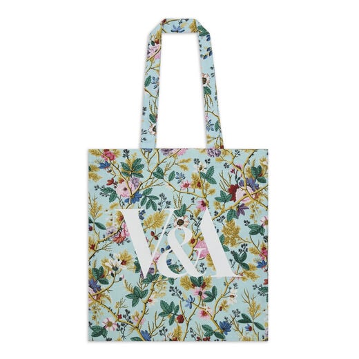 V&A Kilburn Turquoise Chintz tote bag