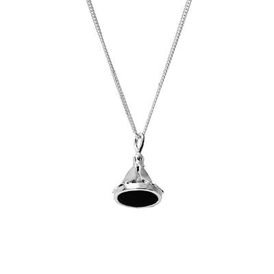 Art Deco onyx stamp necklace by Mirabelle