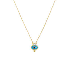 Blue evil eye necklace by Ottoman Hands