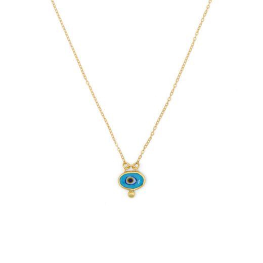 Blue evil eye necklace by Ottoman Hands