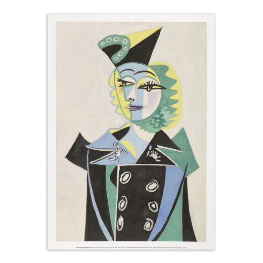 Bold and bright print of Portrait of Nusch &Eacute;luard by Pablo Picasso 
