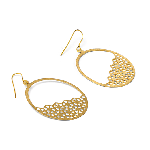 Jali round earrings