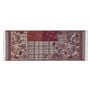 Cream and red floral wool blend scarf
