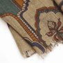 Multicolour floral wool scarf