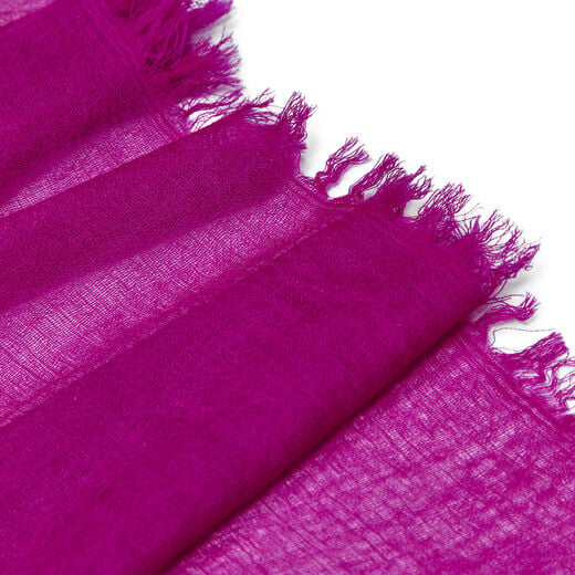 Magenta pink merino scarf by Kashmir Loom
