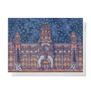 Pack of 8 greeting card illustrating a featuring a dreamy illustration of the v&a building in a Rococo style