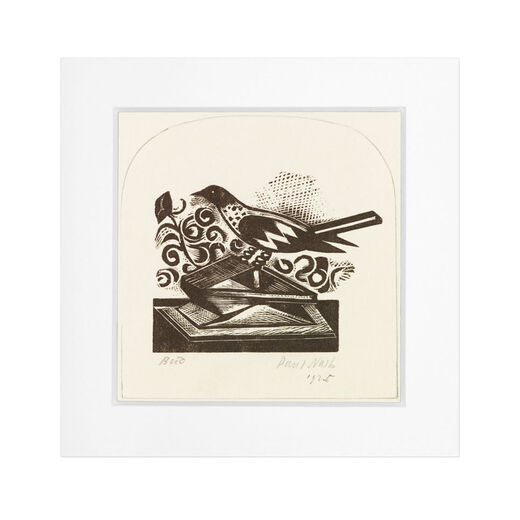 Bird by Paul Nash &ndash; 8 x 8&rdquo; mounted print
