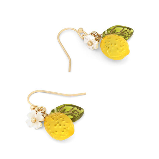 Lemon glass earrings
