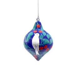 Navy blue and silver lantern decoration