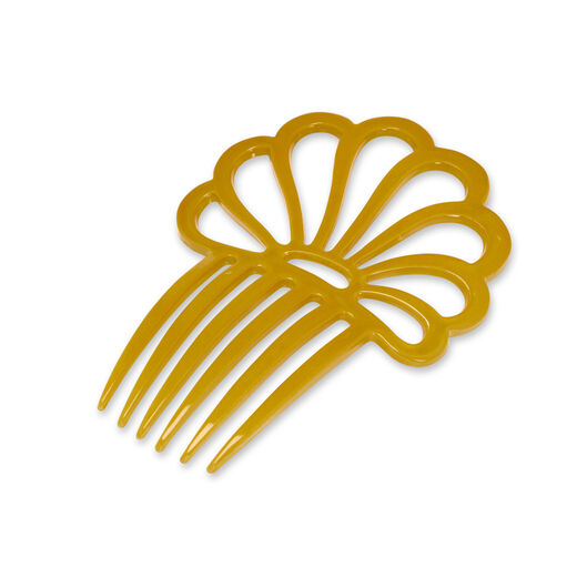 An Art Deco inspired yellow hair slide.