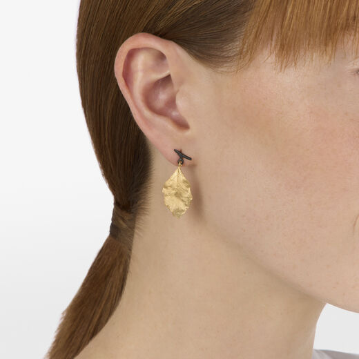 Birch leaf earrings by Michael Michaud