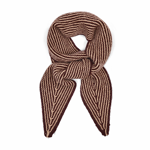 Mini mulberry stripe cashmere scarf by Oats and Rice