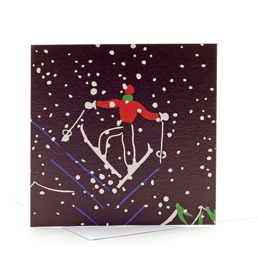 V&A Christmas Cards - Skiing at Christmas (pack of 20 - 4 designs)