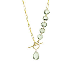 Gemstone toggle necklace by Mounir