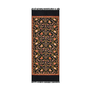 Black embroidered wool scarf