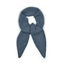 Two tone green cashmere scarf with pointy ends