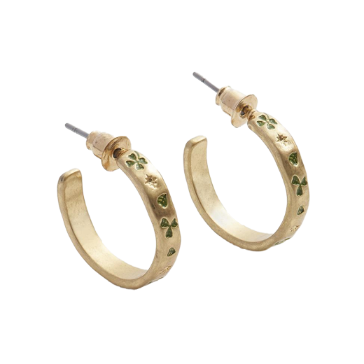 Clover hoop earrings by Fable England