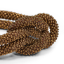 Antique gold glass bead knot bracelet