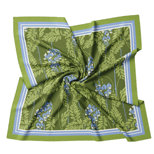 E. A. S&eacute;guy green wisteria neckerchief