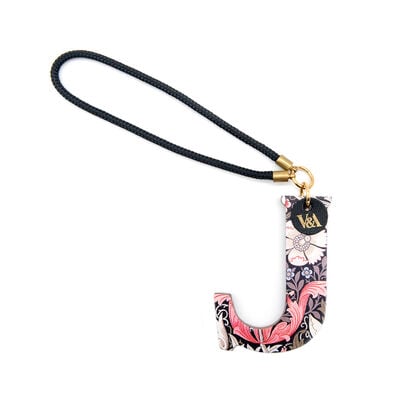 William Morris Compton leather bag charm - J