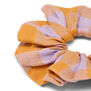 Lilac & orange linen scrunchie