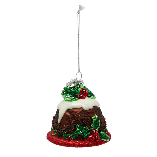 Glass Christmas pudding decoration