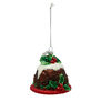 Glass Christmas pudding decoration