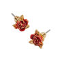 Red rose stud earrings by Fable England