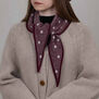 Burgundy cashmere neckerchief scarf