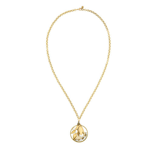 Art Deco floral window necklace by Joli