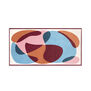 Blue and pink abstract scarf