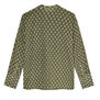 Green pleated cotton blouse