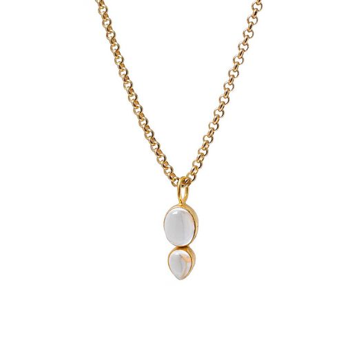 Rock crystal pendant necklace by Mirabelle