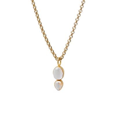 Rock crystal pendant necklace by Mirabelle