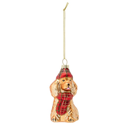 Glass spaniel Christmas decoration