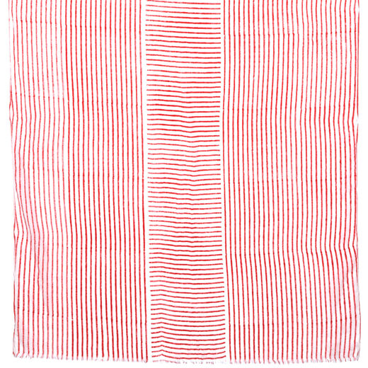 Red and white stripe scarf