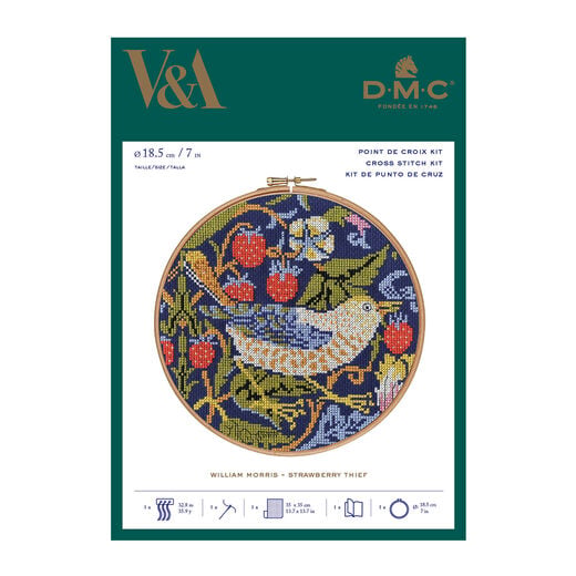 Strawberry Thief cross stitch kit