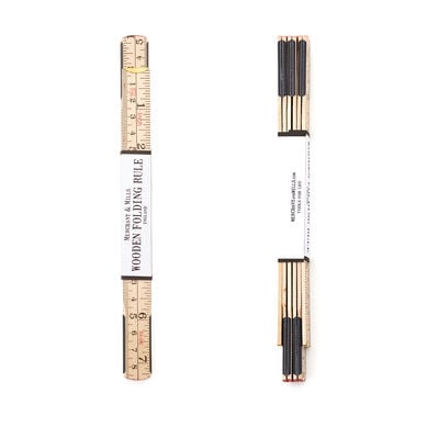 Wooden folding ruler
