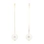 Single cotton pearl stud earrings by Anq
