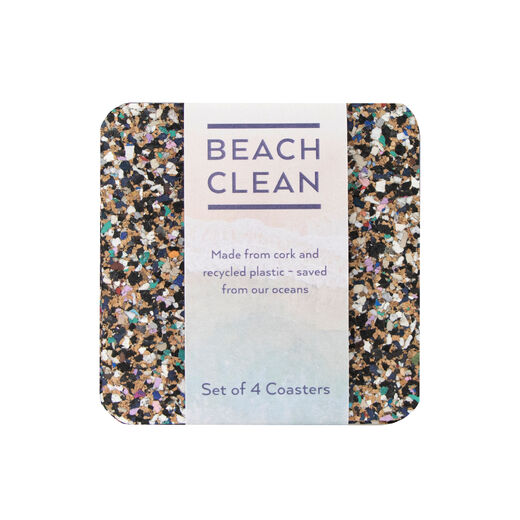 Beach Clean square coaster set