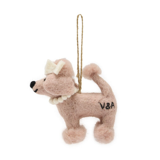 Rococo poodle felt decoration