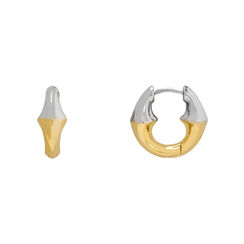 Gold and silver mini hoop earrings by SWEETLIMEJUICE