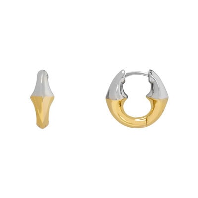 Gold and silver mini hoop earrings by SWEETLIMEJUICE