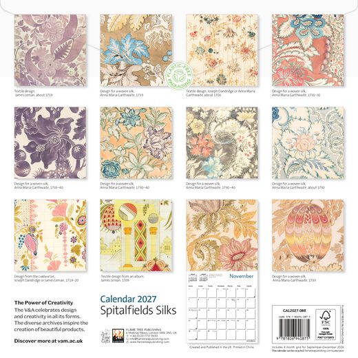 Spitafields Silks 2027 calendar